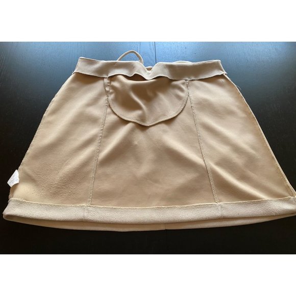 Newbury Kustom Mini Skirt Womens Medium Cream Buttery Soft Corset Tie A-line - Picture 14 of 16